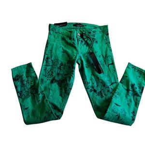 Flying Monkey Teal Patterned Jeans